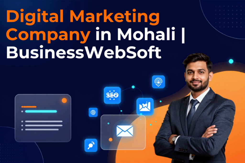 Digital Marketing Company in Mohali providing SEO, Google Ads, social media marketing, and website development services by Business WebSoft.