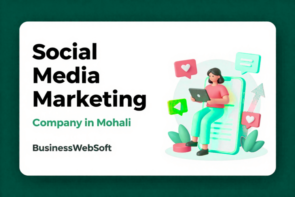 Social Media Marketing Company in Mohali offering Facebook, Instagram, LinkedIn, and social media marketing services by Business WebSoft.
